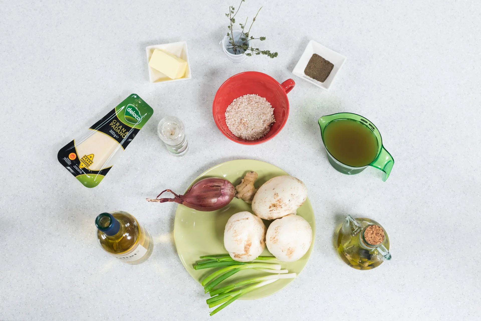 Risotto with mushrooms, ginger, and Delaco parmesan