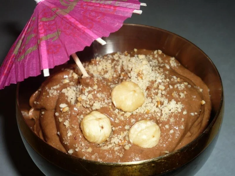 Chocolate and hazelnut pudding