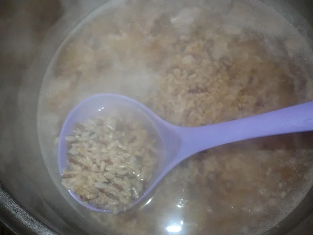 Rice salad with mushrooms