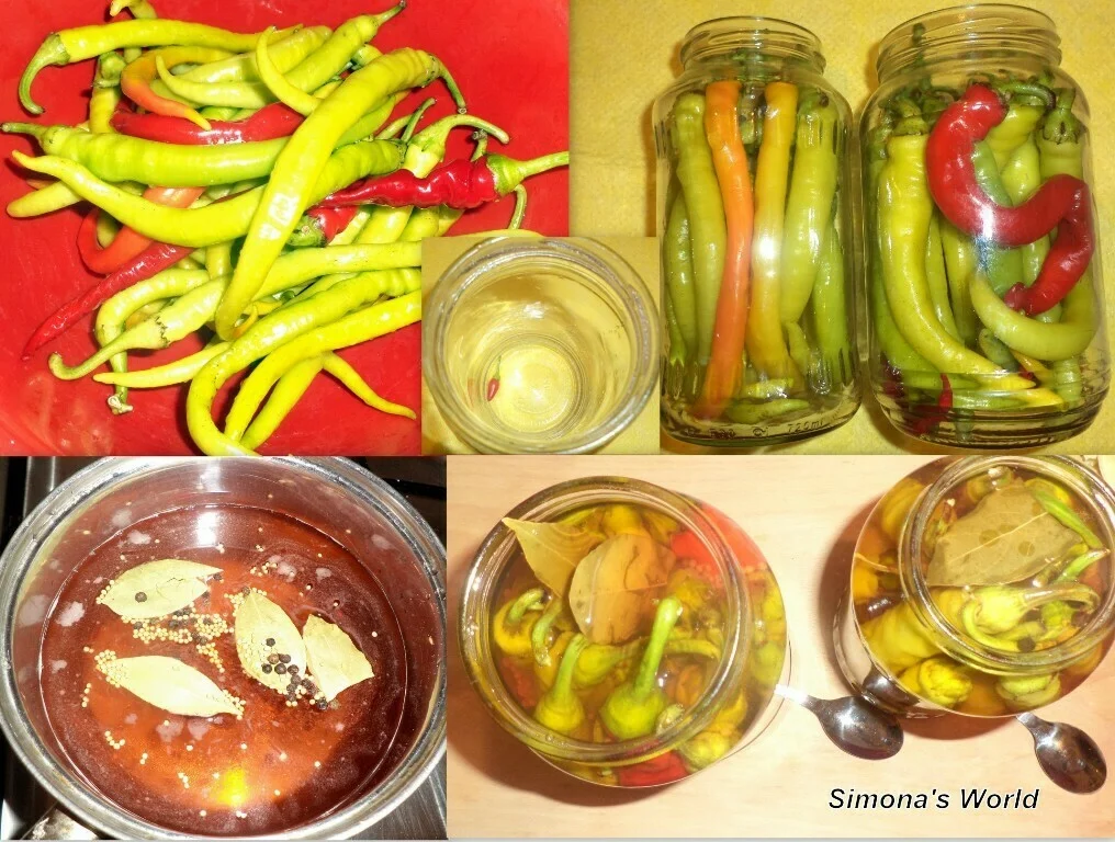 Bulgarian peppers in vinegar