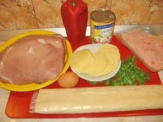 Fricandou rolled in dough