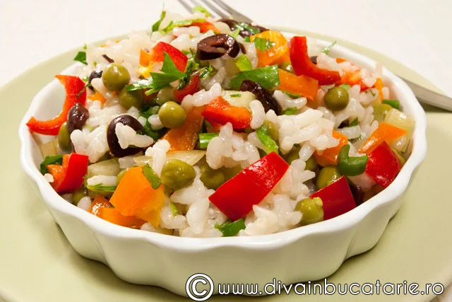Rice salad with vegetables