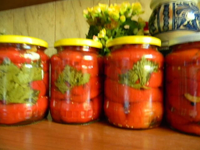 The roasted peppers of Grandma