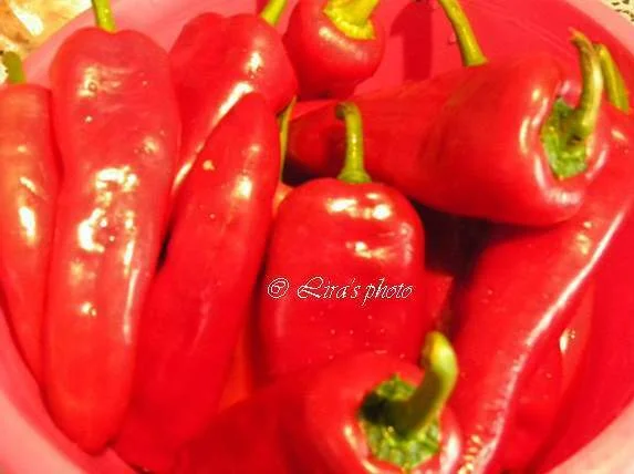 Roasted peppers in a jar