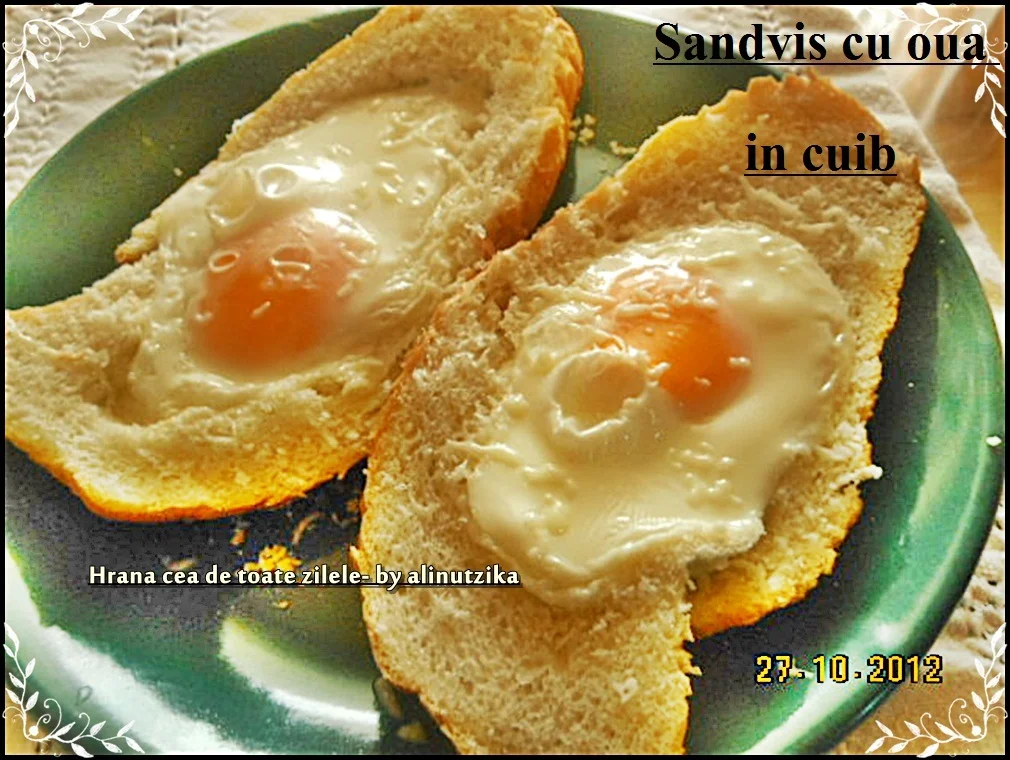 Microwave egg nest sandwich