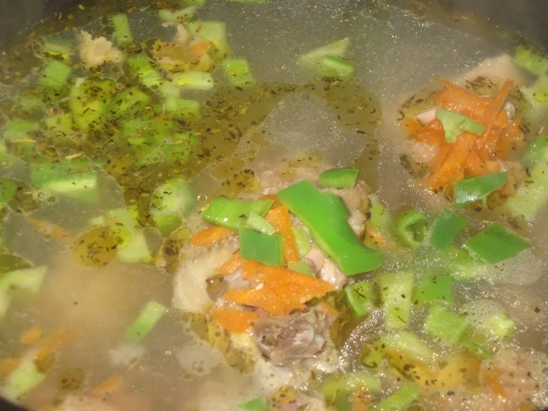 Chicken pilaf in a Roman pot