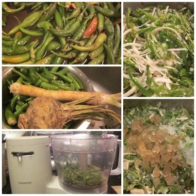 SPICY PEPPER, CELERY, HORSERADISH AND CANDIED LEMON SALAD