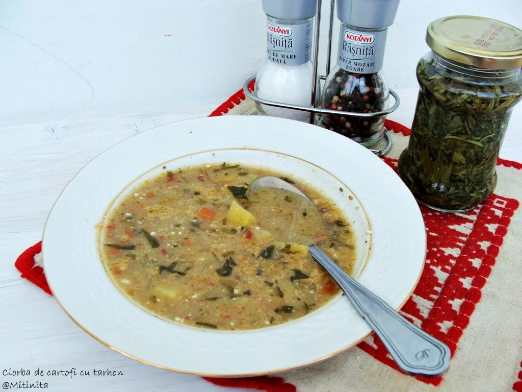 Potato soup with tarragon
