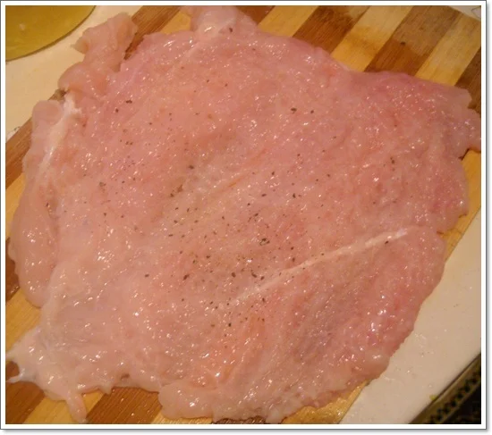 Chicken roll stuffed with cheese and cheese