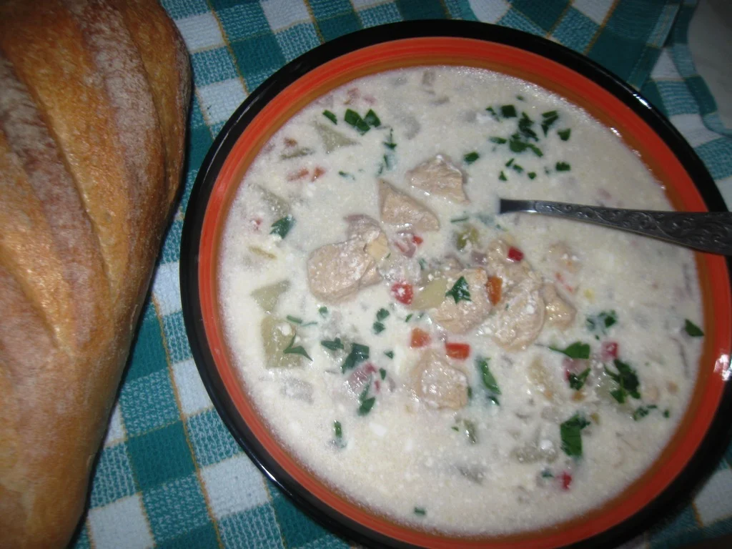 Chicken soup with sour cream