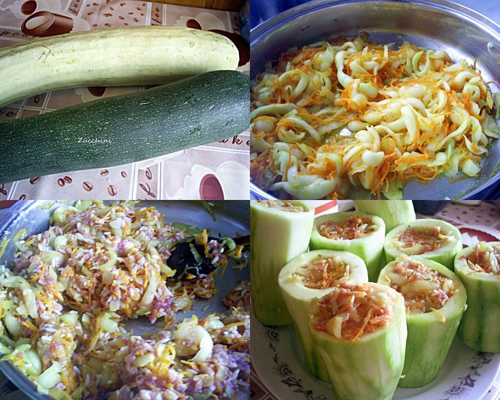Stuffed zucchini with meat