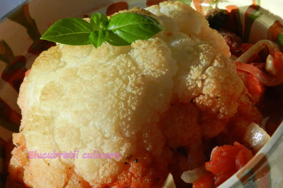 Cauliflower with roasted vegetables