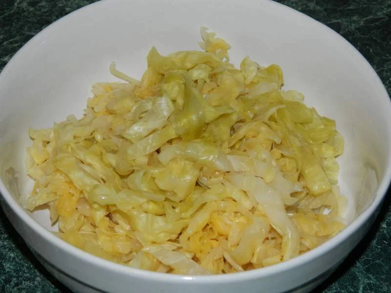 Pickled cabbage salad with onion