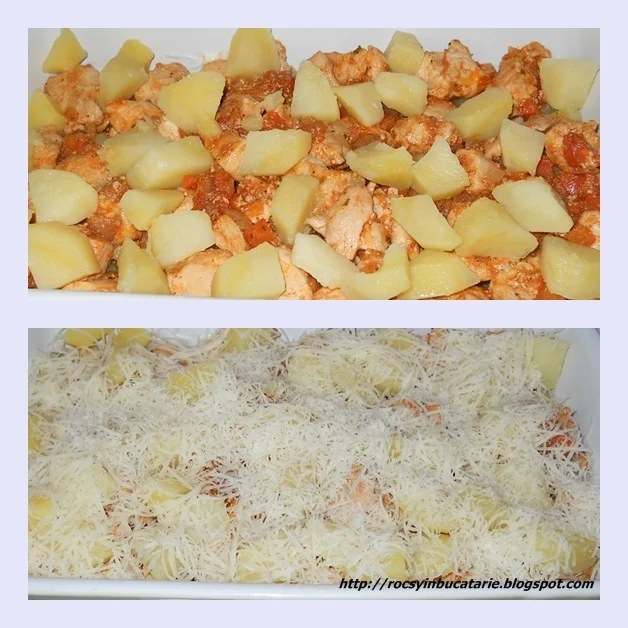 Gratinated chicken breast with potatoes