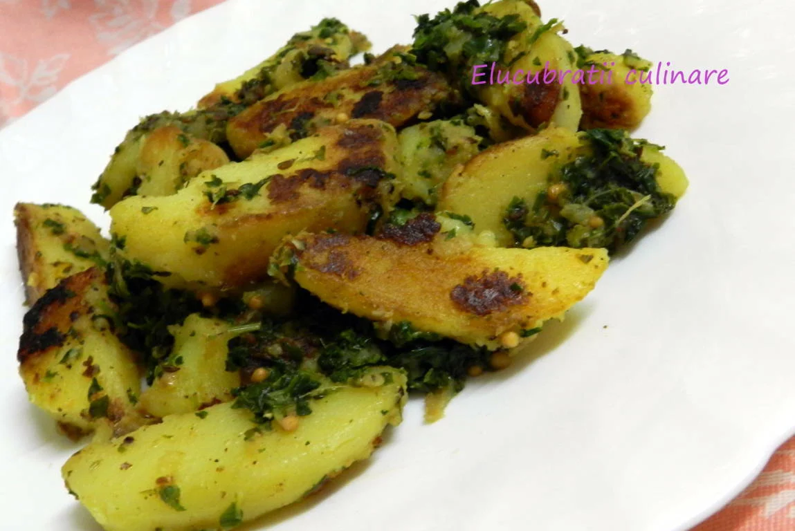 Mashed potatoes with spinach