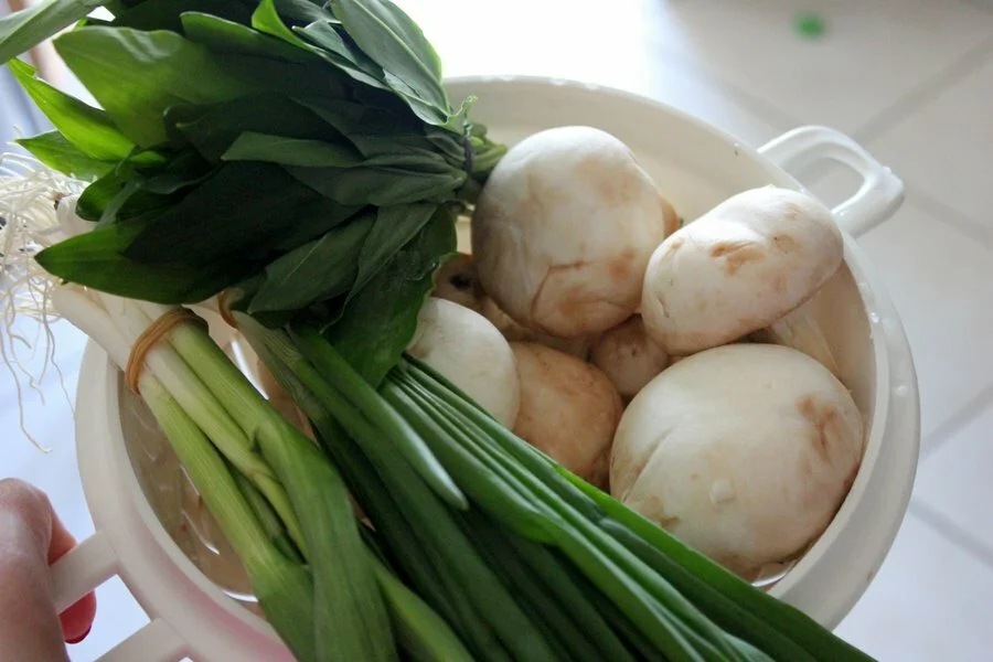 Warm mushroom skillet and polenta