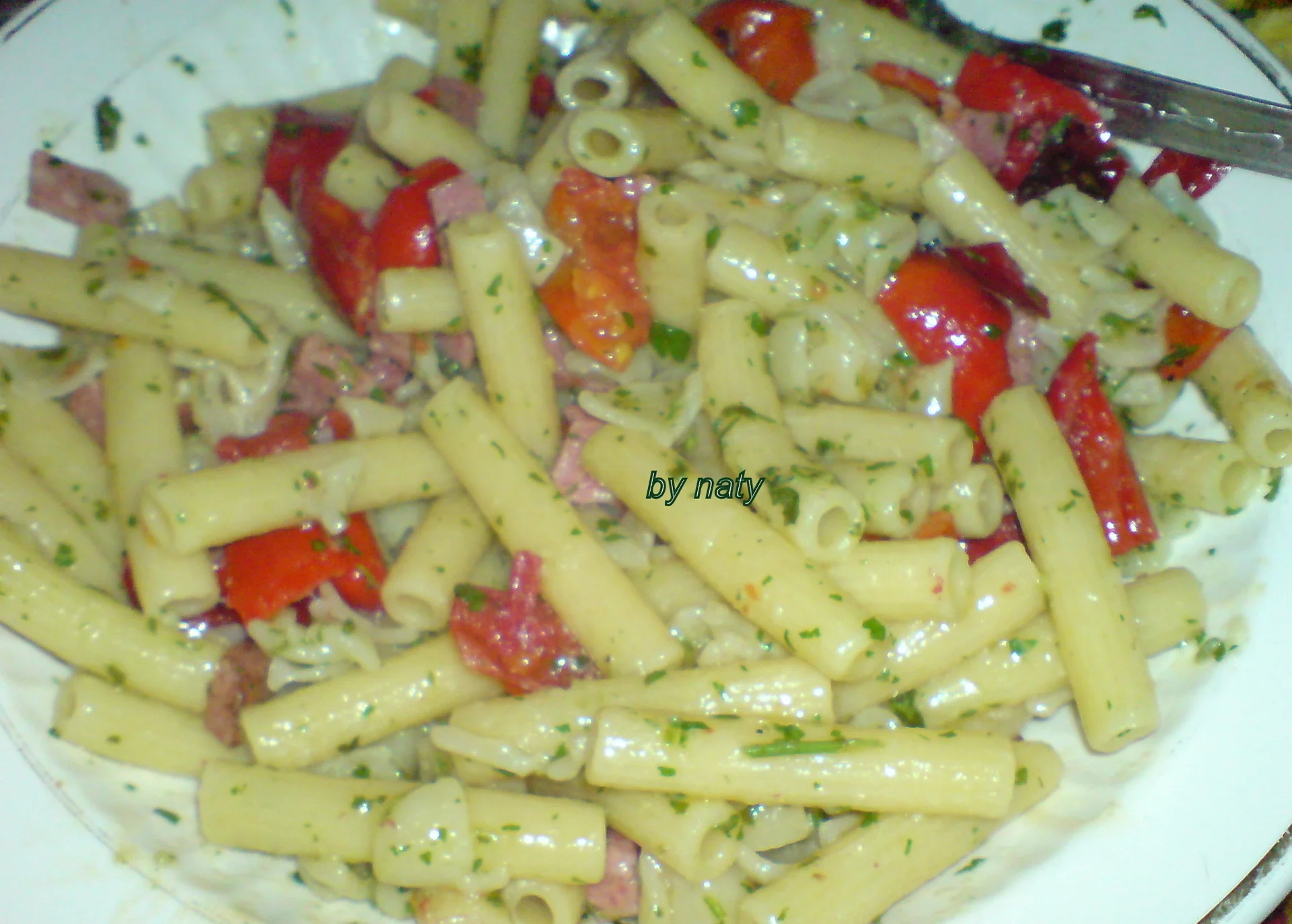 Pasta salad with flavorful dressing