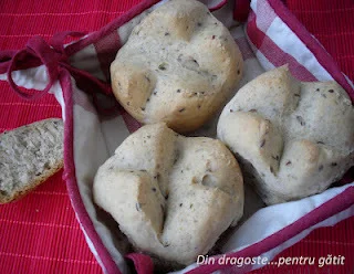Bread with flax seeds and olive oil