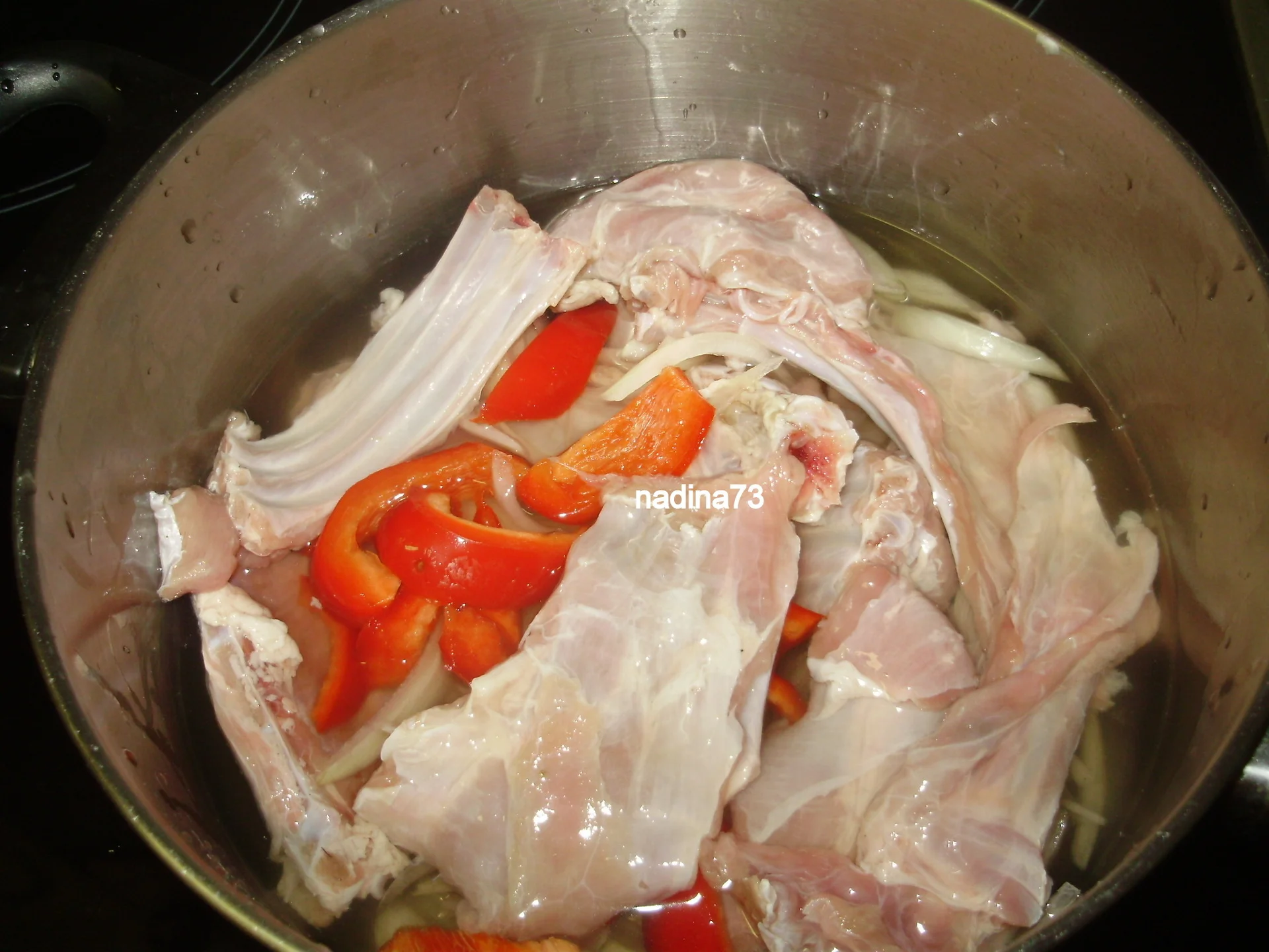 Lamb ribs with omelette