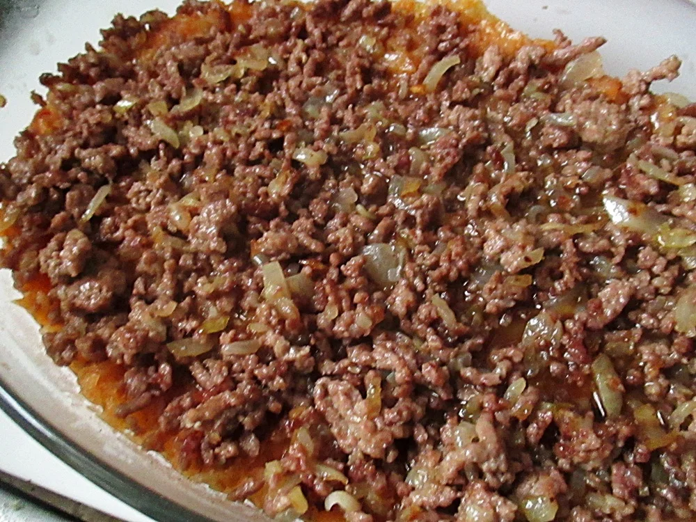 Sautéed cabbage with minced meat