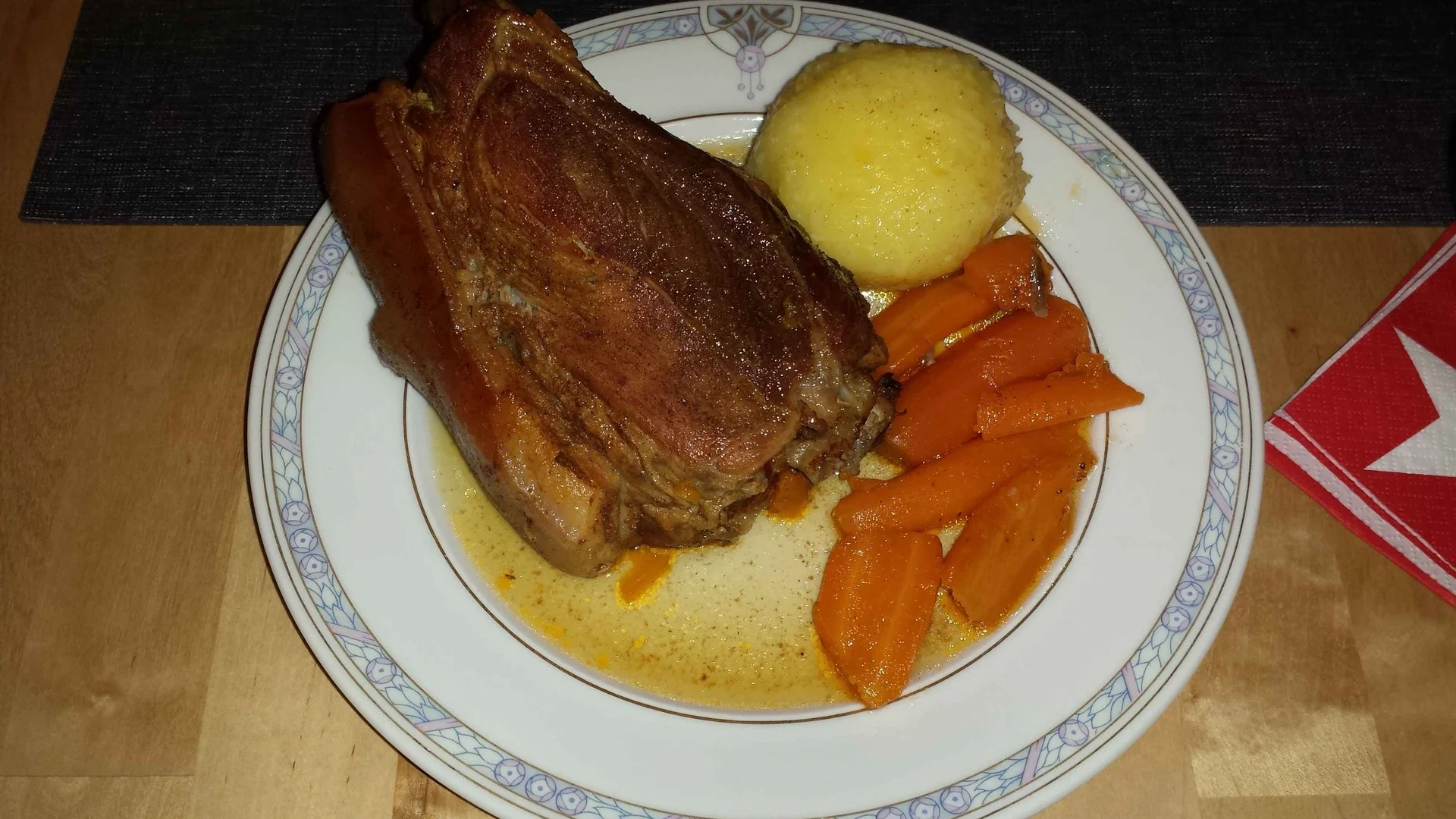 Pork steak with vegetables