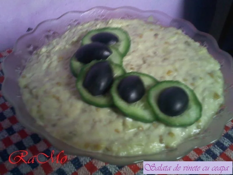 Eggplant salad with onion