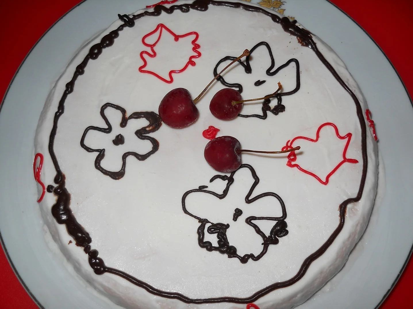 Watermelon ice cream cake