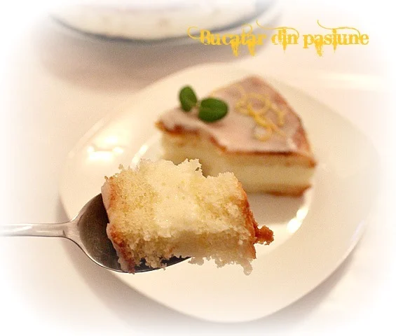 Sweet and sour cake with lemon mousse