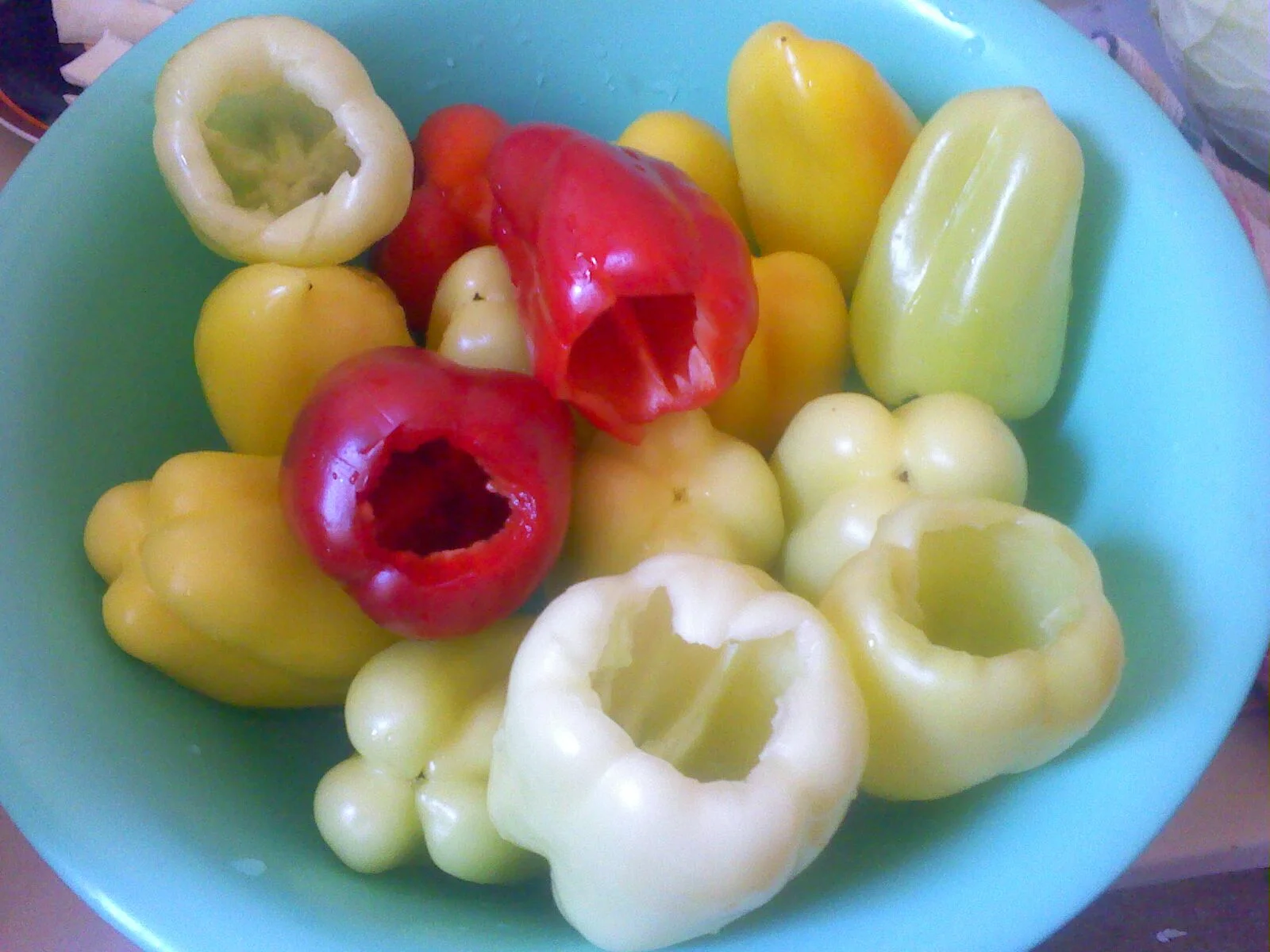 Stuffed peppers with rice for fasting