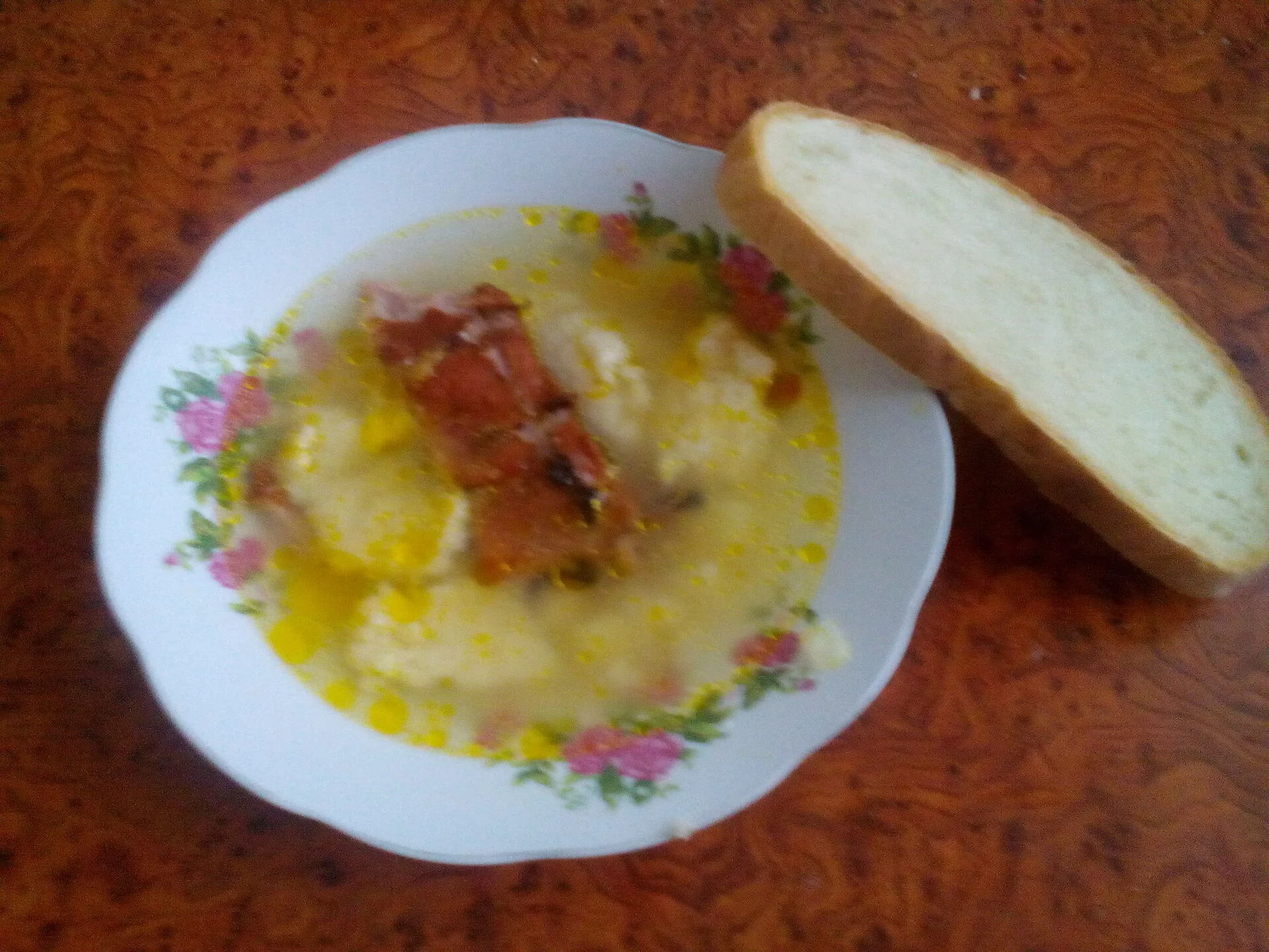 Smoked ribs potato soup