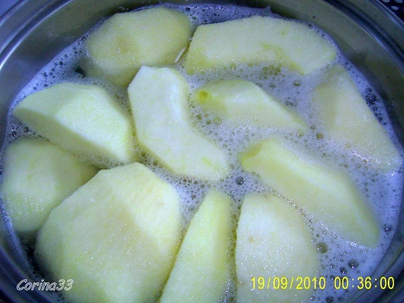 Apple tart with raisins and coconut