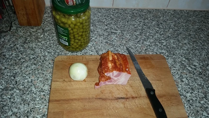 Peas with bacon