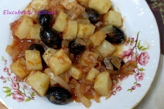 Food with celery and olives