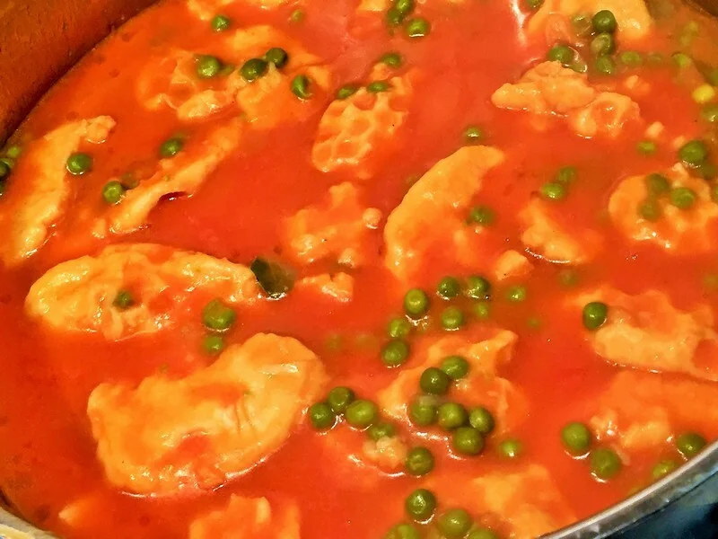 Peas with flour dumplings