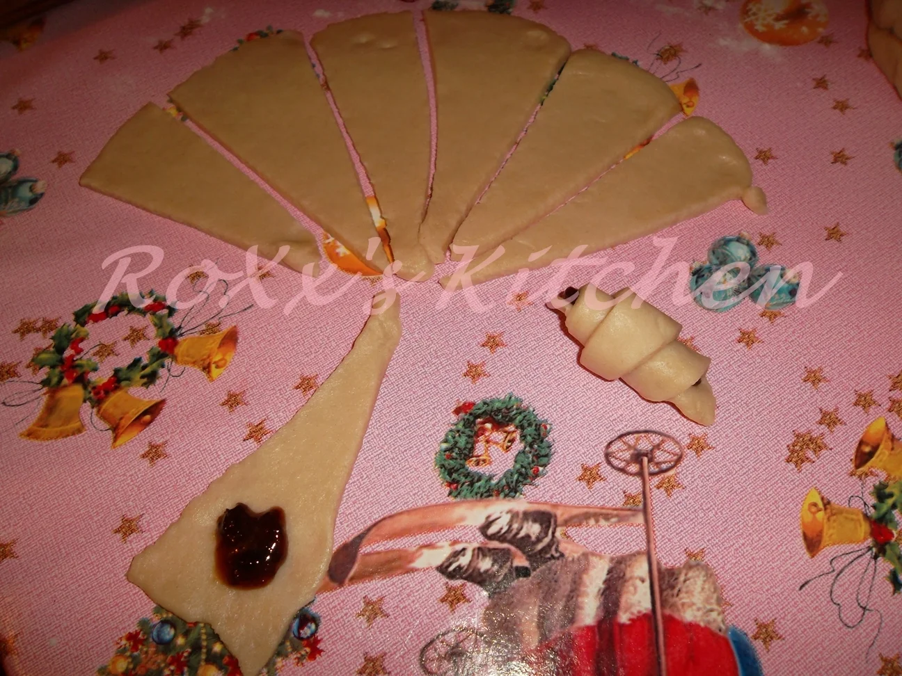 Tender croissants with jam