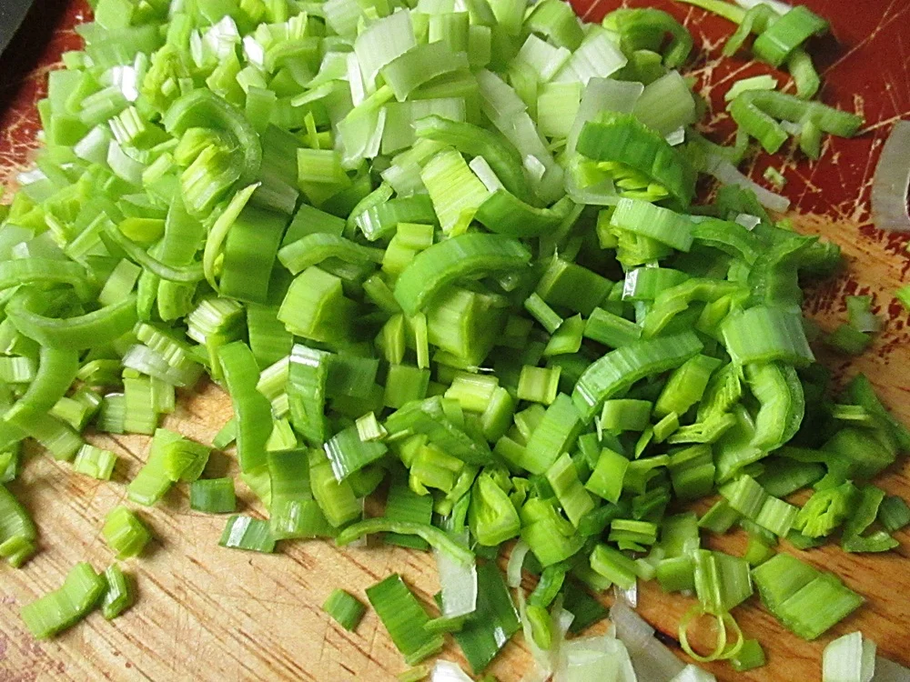Penne with leek and Edam cheese