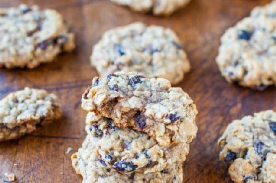 Thick and Chewy Oatmeal Raisin Cookies
