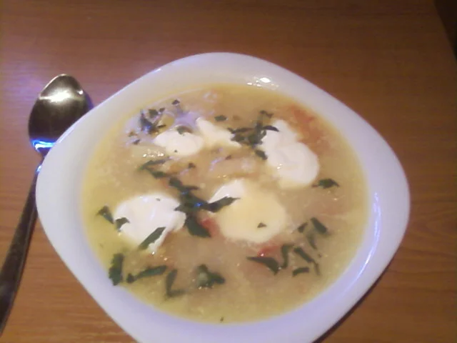 Chicken soup with sour cream