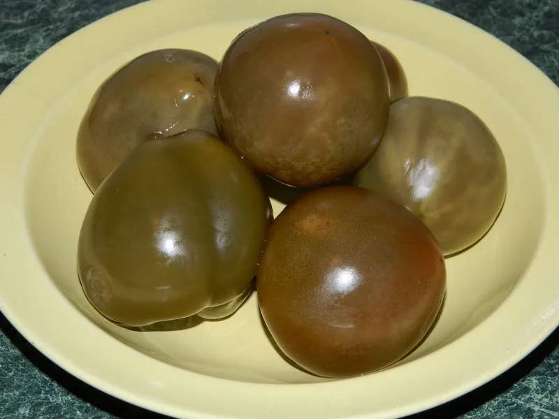 Pickled green tomatoes and pork